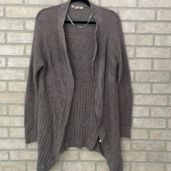 Roxy open knit long line open cardigan sweater size M - Picture 1 of 8
